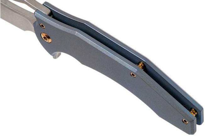 Image for Ferrum Forge Spinner, Blue Slab Plates, Gavko design flipper