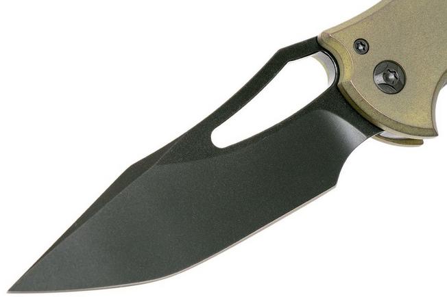 Image for Ferrum Forge Spinner, Gold-coloured Slab Plates, Black Blade, Gavko design