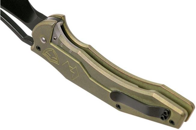 Image for Ferrum Forge Spinner, Gold-coloured Slab Plates, Black Blade, Gavko design