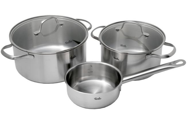 3-Piece Stainless Steel Stock Pot Set