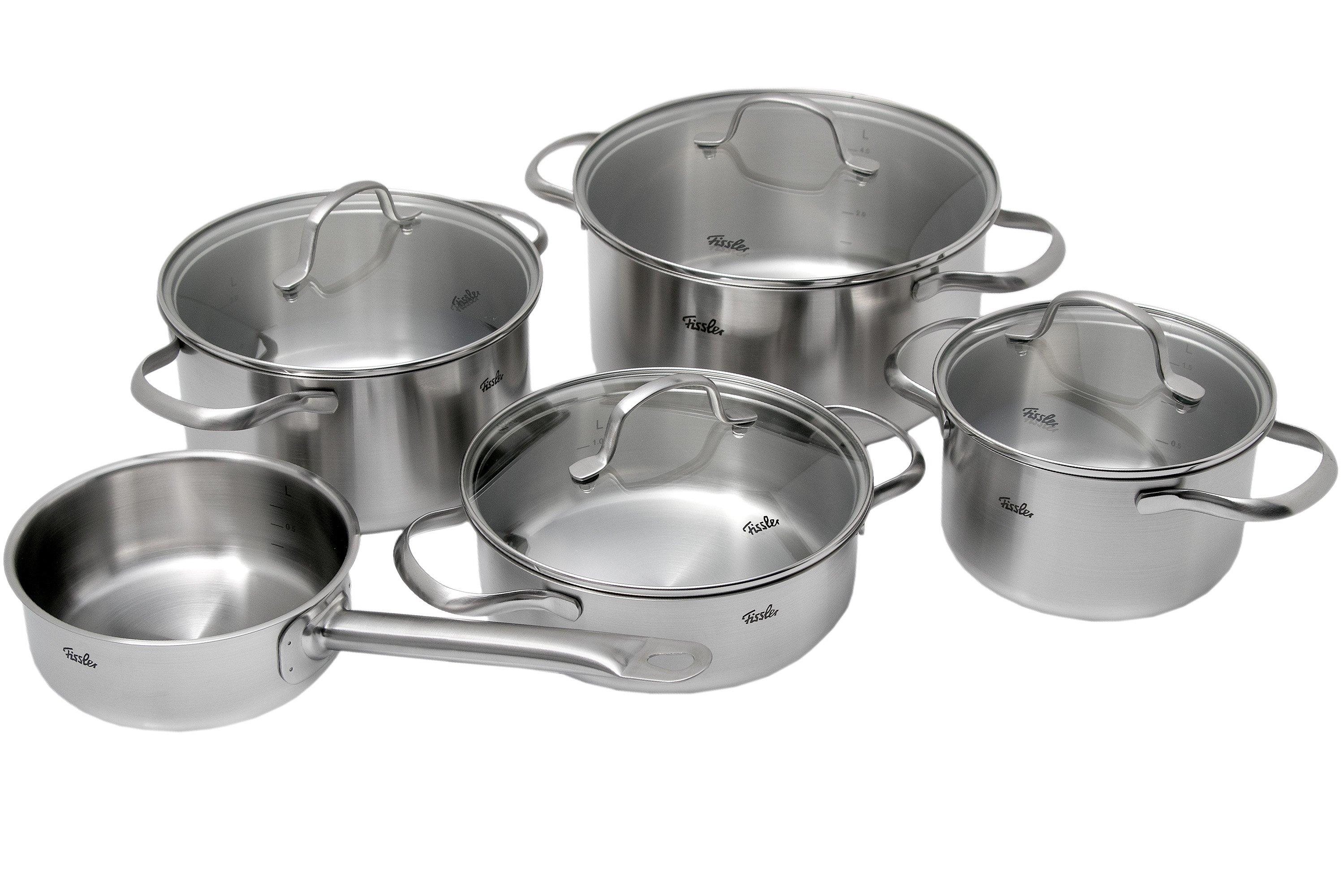 Fissler Set di pentole a induzione San Francisco da 4 pezzi con coperchio  in vetro in acciaio inox - acquista su