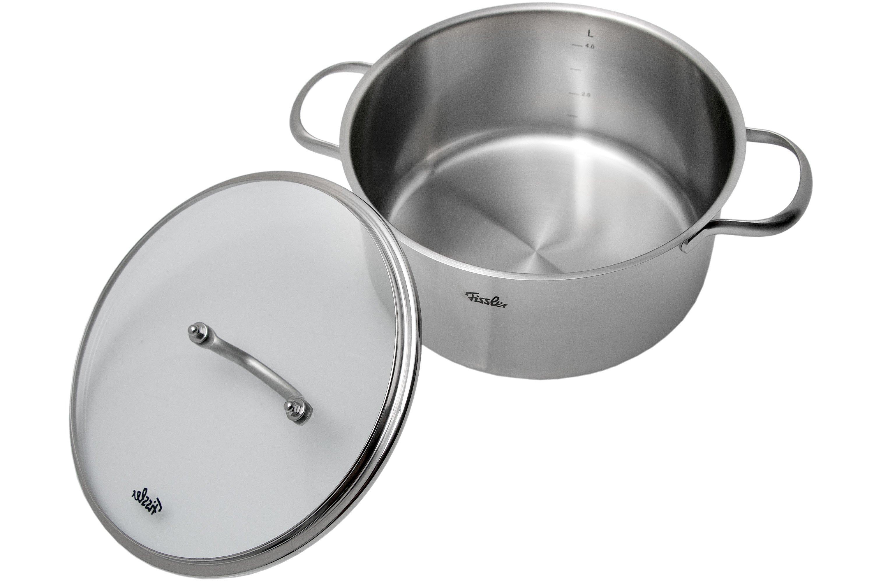 Fissler Set di pentole a induzione San Francisco da 4 pezzi con coperchio  in vetro in acciaio inox - acquista su