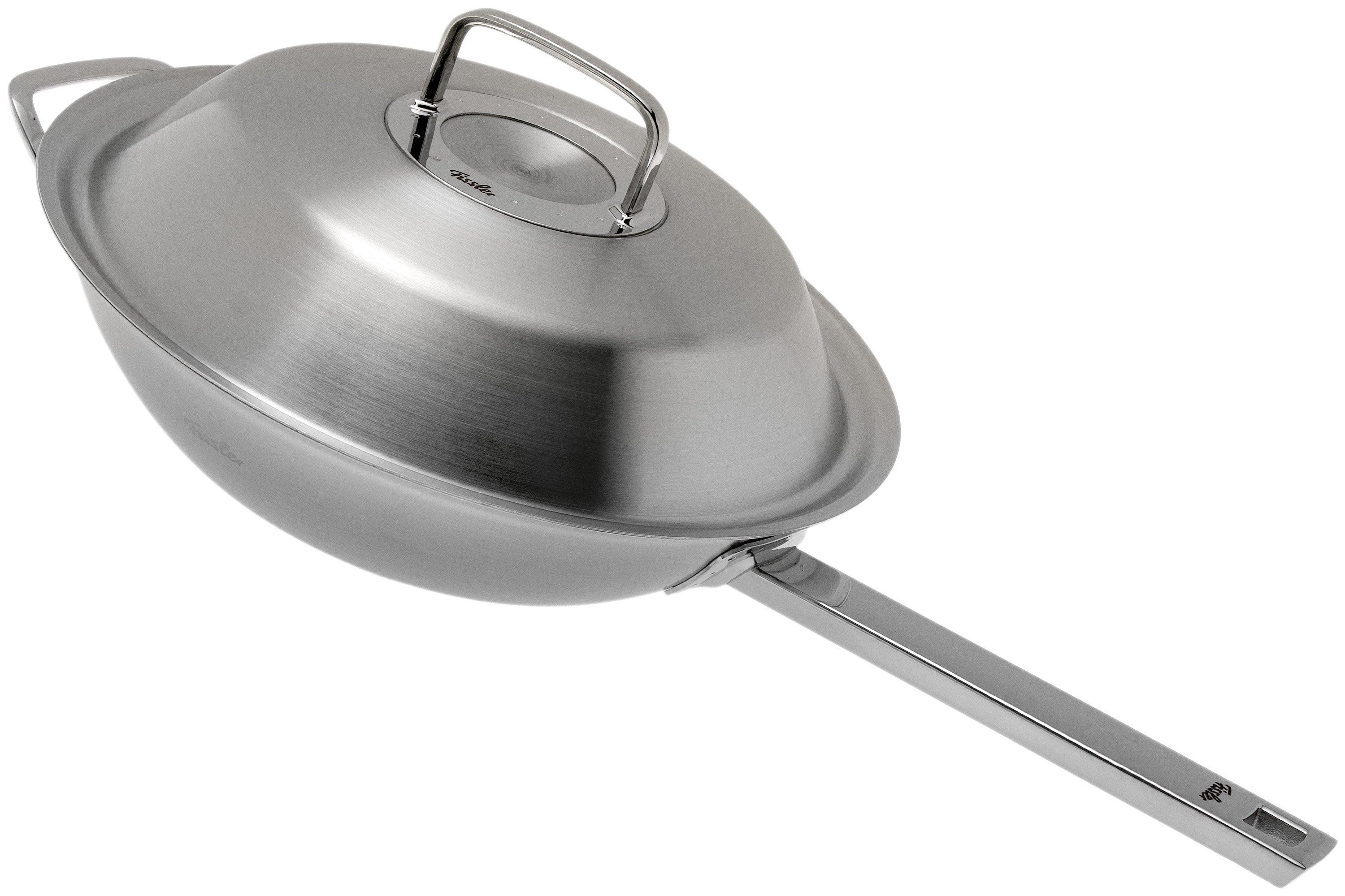 Fissler original-profi collection Wok With Lid 084-823-35-000/0 35 cm in Sturdy Non-sensitive Stainless Steel