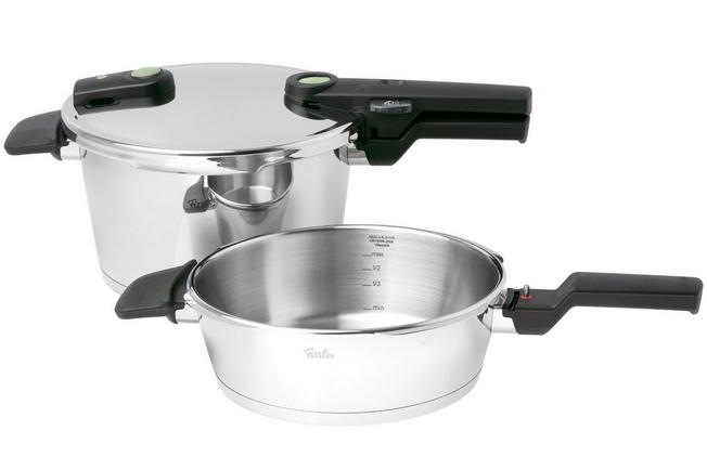 Afbeelding voor Fissler Vitaquick Elemental 600-460-11-000/0 Sage Green, 2-delige snelkookpanset, 22 cm, 2,5l en 4,5l