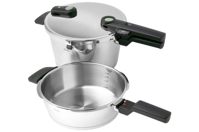 Afbeelding voor Fissler Vitaquick Elemental 600-460-11-000/0 Sage Green, 2-delige snelkookpanset, 22 cm, 2,5l en 4,5l