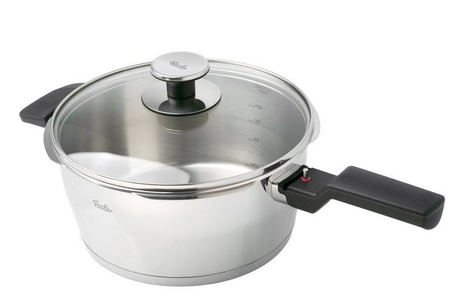 Afbeelding voor Fissler Vitaquick Elemental 600-460-13-080/0 Sage Green, 2-delige snelkookpanset met glazen deksel, 22 cm, 6l en 3,5l
