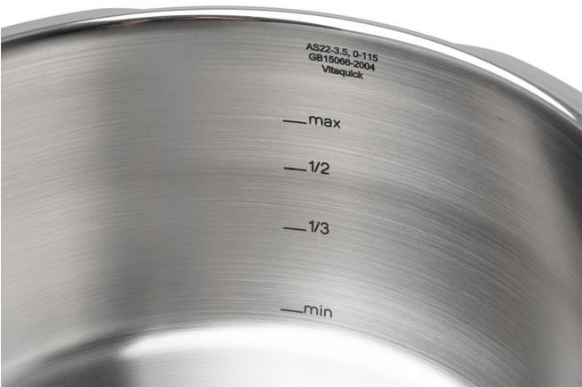 Bild für Fissler Vitaquick Premium 602-410-03-070-0 Schnellkochtopf mit Dämpfeinsatz, 22 cm, 3,5 L