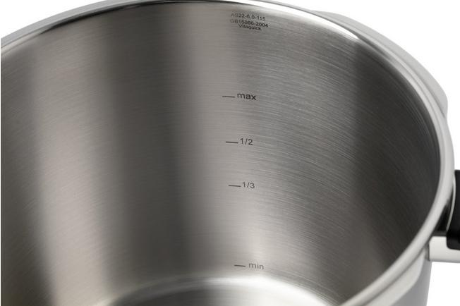 Afbeelding voor Fissler Vitaquick Premium 602-410-06-070-0 snelkookpan, 22 cm, 6.0L met stoominzet