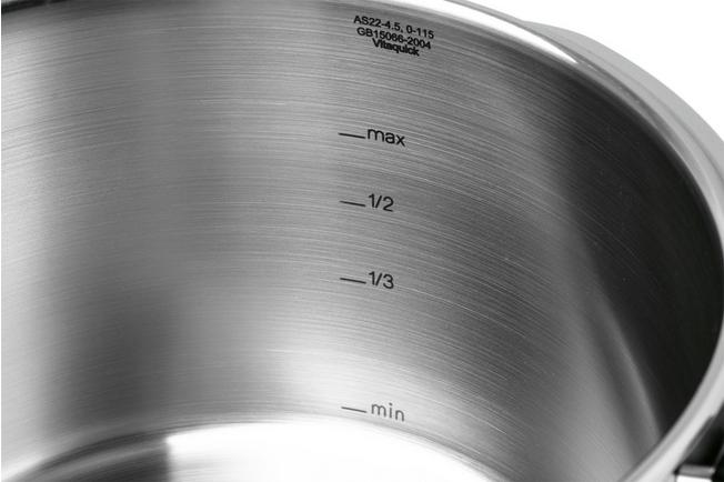 Bild für Fissler Vitaquick Premium 602-410-11-070-0 Schnellkochtopf mit Dämpfeinsatzset, 2-teiliges Set 2,5 L, 4,5 L