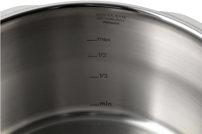 Afbeelding voor Fissler Vitaquick Premium 602-410-13-090-0, 2-delige snelkookpanset 22 cm, 6.0L en 3.5L met stoominzet en glazen deksel