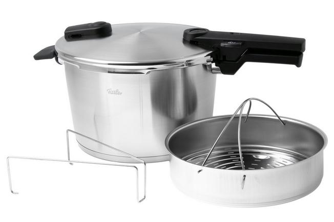 Afbeelding voor Fissler Vitaquick Premium 602-810-08-070-0 snelkookpan 26 cm met stoominzet, 8.0 liter, set