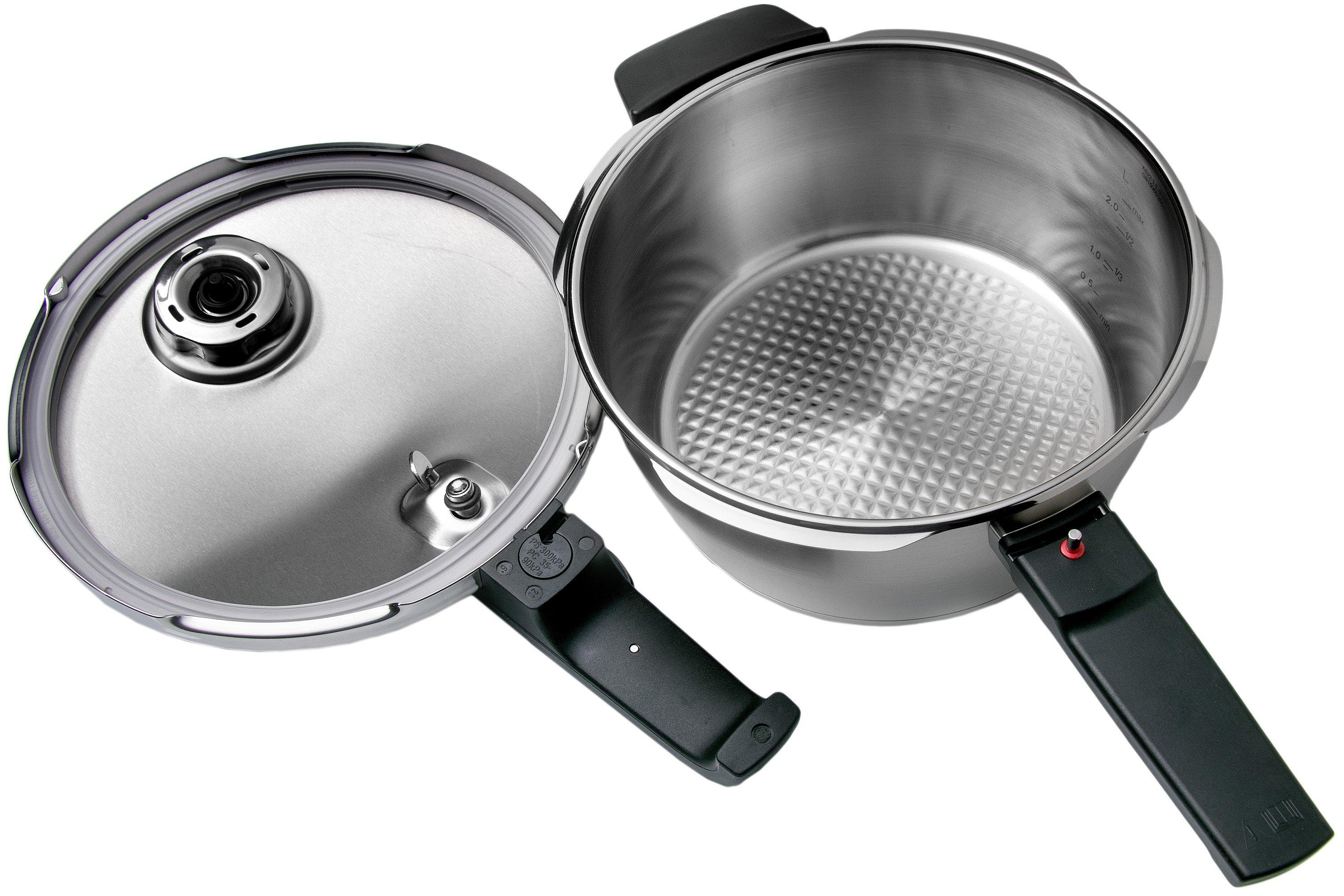 Fissler Vitavit Premium 622-412-12-070, 3-piece pressure cooker set with  steam insert