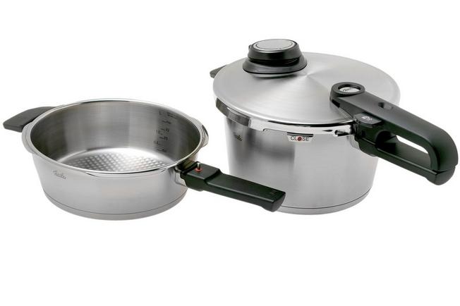 Fissler Vitavit Premium 622-412-11-070, set autocuiseur 3 pièces avec  panier vapeur, 4,5 L