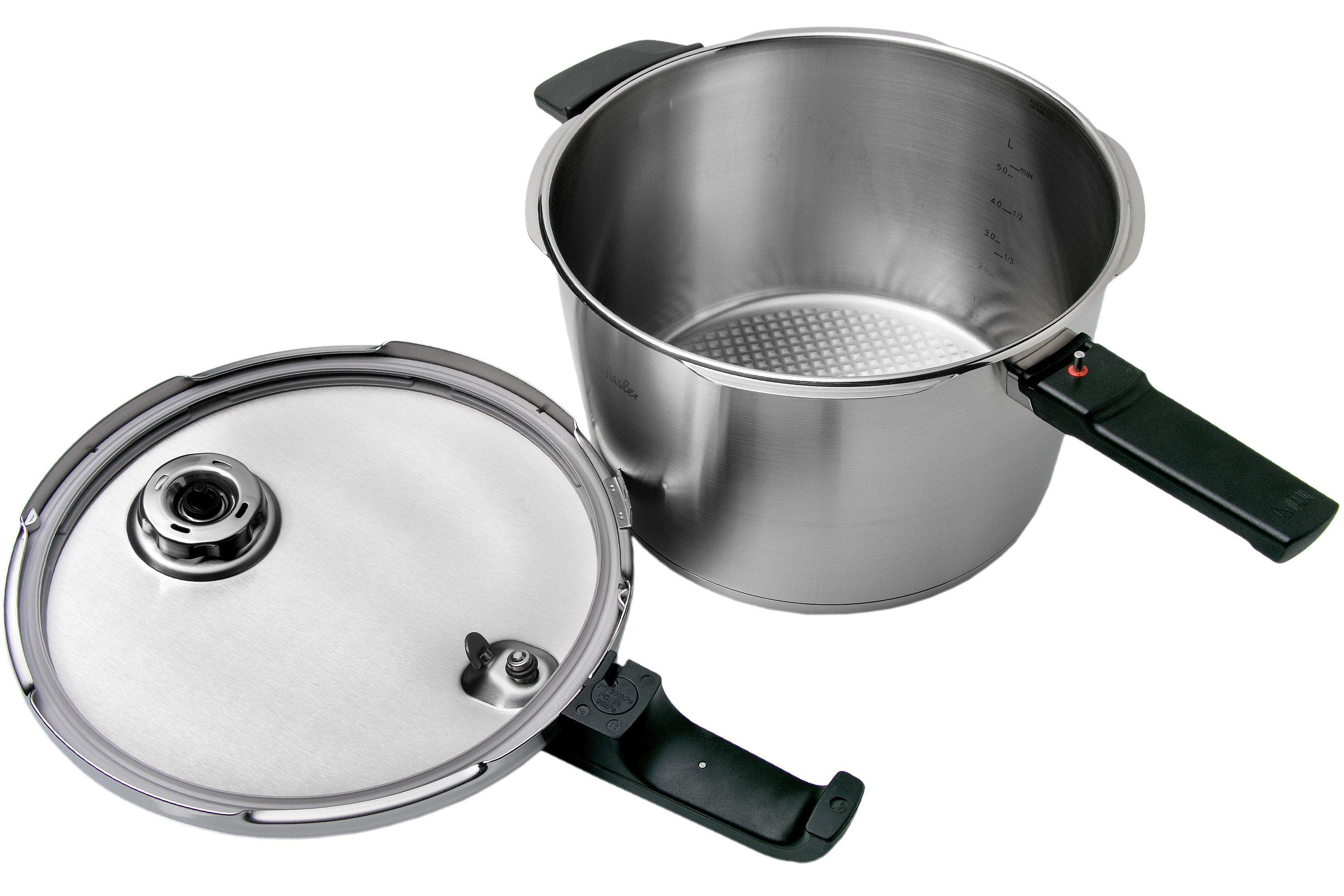 Vitavit Premium Combi 2.0. Sauteuse de 2,5L à 4L + Autocuiseur 1,8L à 8L  (Avec panier vapeur) - Fissler