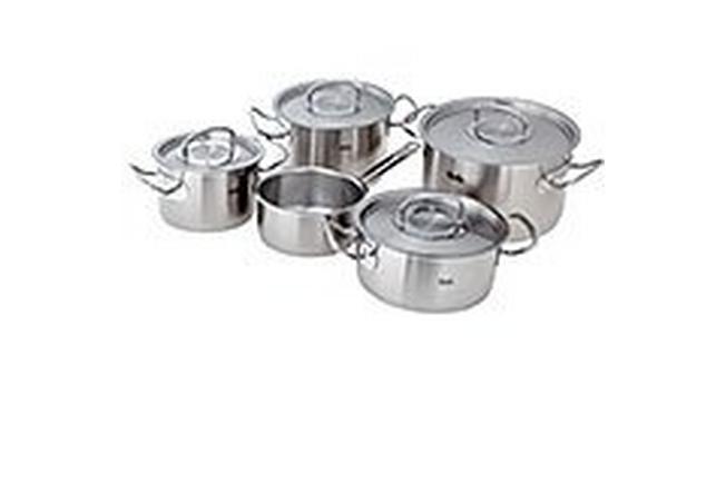 Fragiel pad Hertog Fissler Original Profi Collection 8412325000, 5-delige pannenset, RVS  deksels | Voordelig kopen bij knivesandtools.be