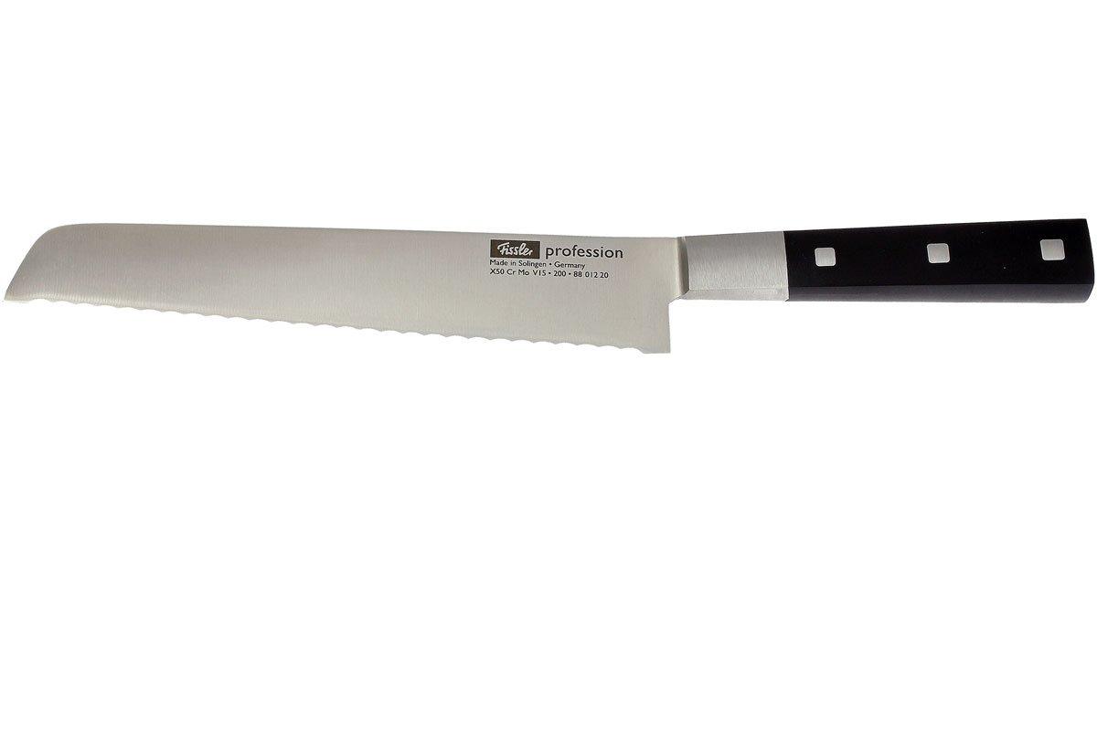 Fissler 08801504001 / Profession Bloc à couteaux aimanté Couteau à larder 9  cm / Couteau à jambon 16 cm / Couteau de chef 20 cm / Couteau à pain 20 cm