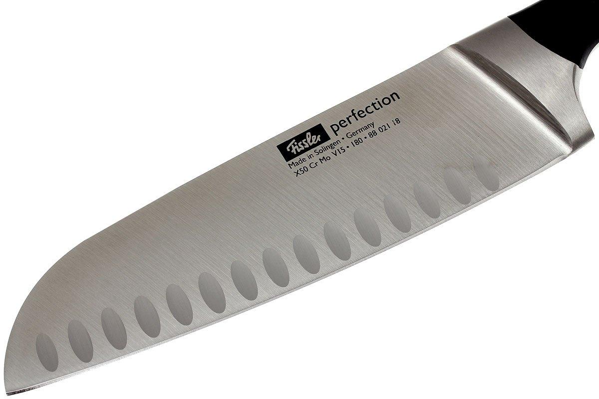 Fissler Perfection santoku with dents 18cm 8802118000 Advantageously