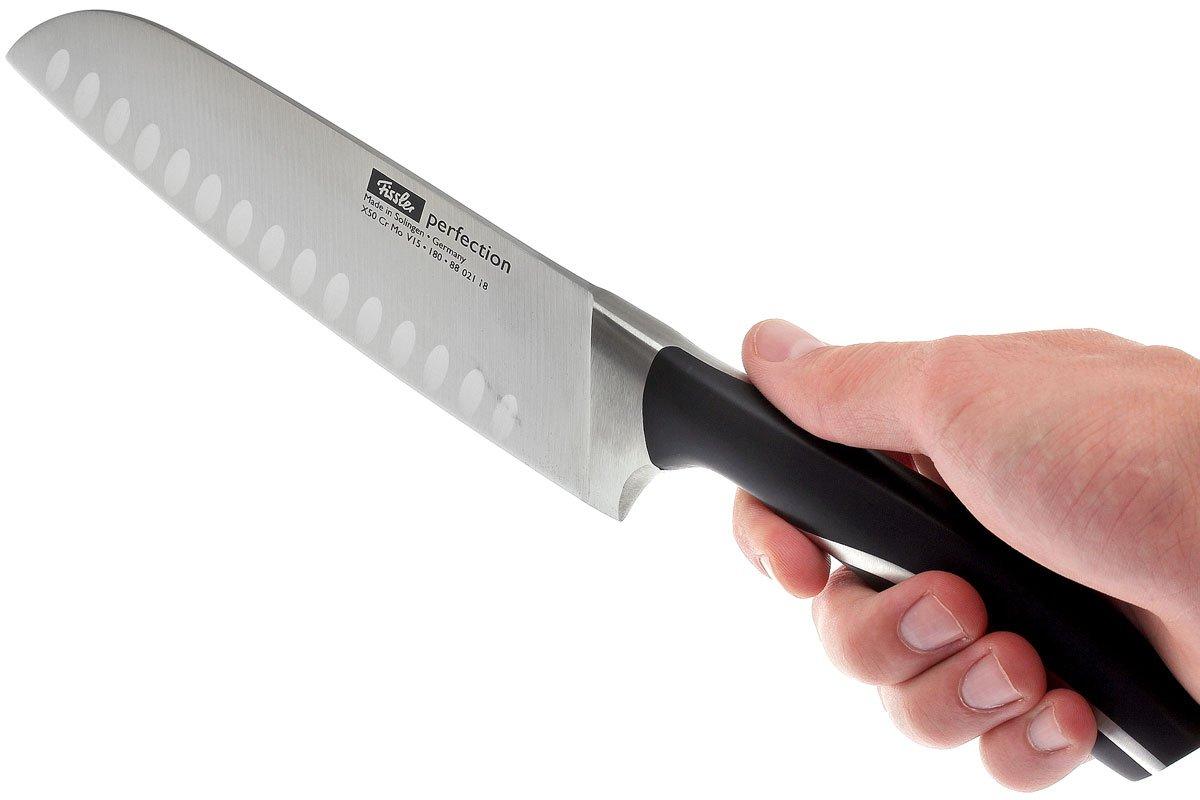 Fissler Perfection santoku with dents 18cm 8802118000 Advantageously
