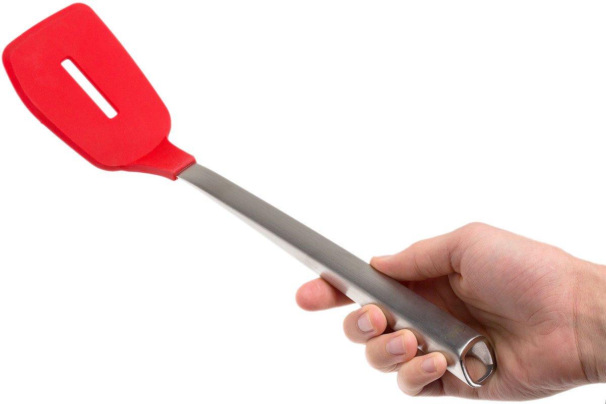 Fissler Essentiale/siliconen bakspatel met roestvrijstalen handgreep (34 cm) pannenkoekenspatel, geschikt voor vaatwasser