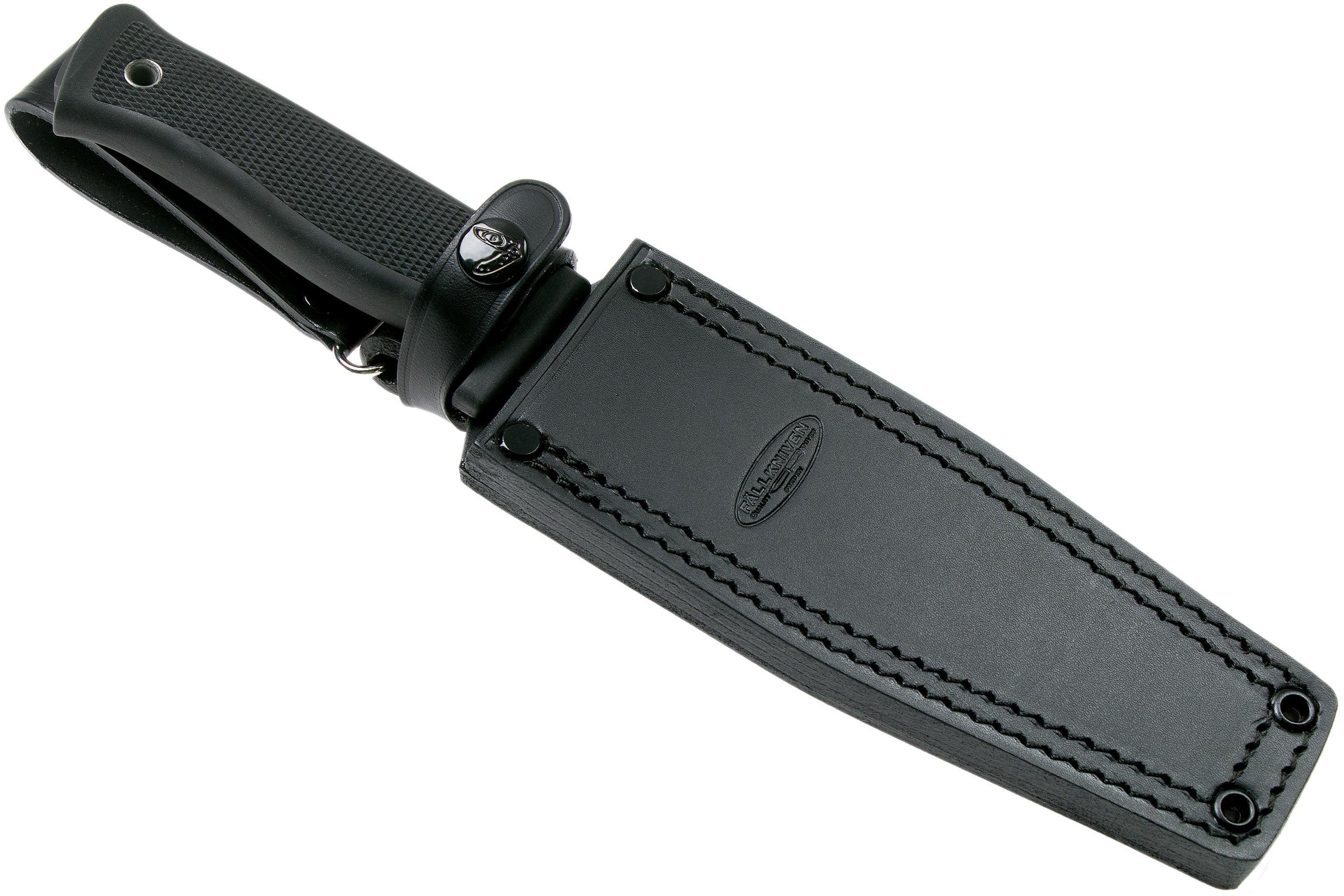 Fällkniven A1, black, leather sheath, A1BL | Advantageously 