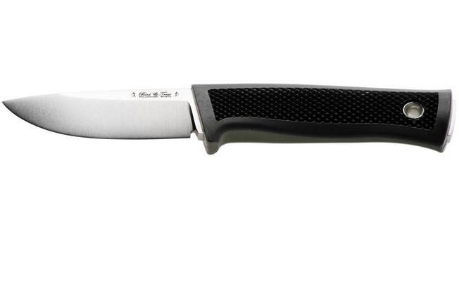 Afbeelding voor Fällkniven BTL Bird & Trout, Satin Elmax, Black Thermorun, leren schede, jachtmes