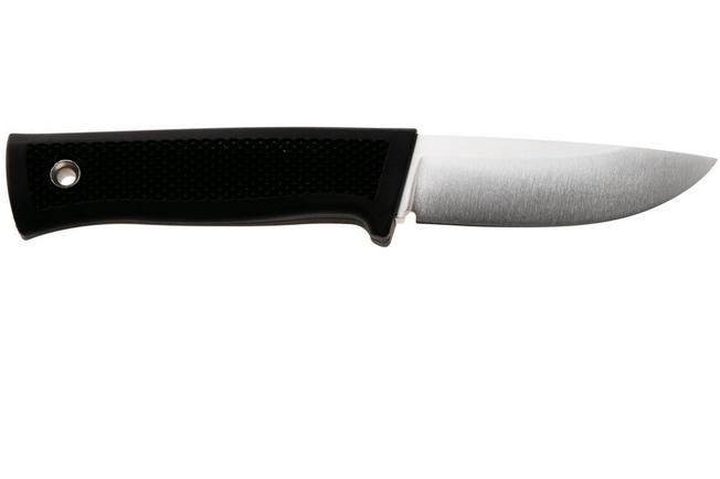 Afbeelding voor Fällkniven BTL Bird & Trout, Satin Elmax, Black Thermorun, leren schede, jachtmes