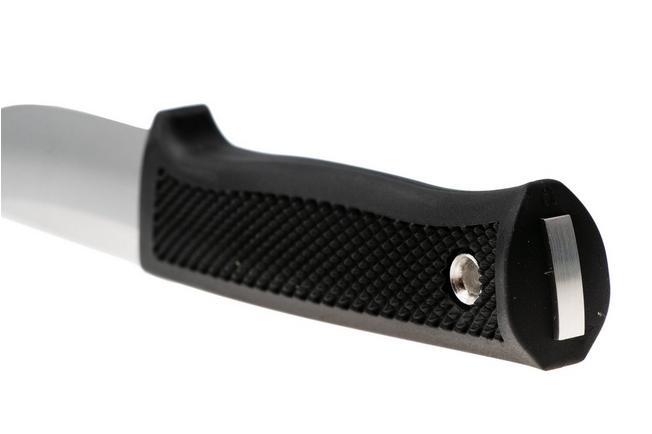 Afbeelding voor Fällkniven BTL Bird & Trout, Satin Elmax, Black Thermorun, leren schede, jachtmes