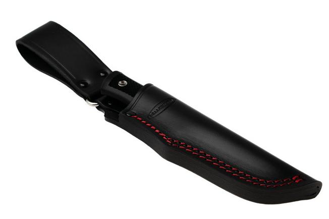Afbeelding voor Fällkniven BTL Bird & Trout, Satin Elmax, Black Thermorun, leren schede, jachtmes