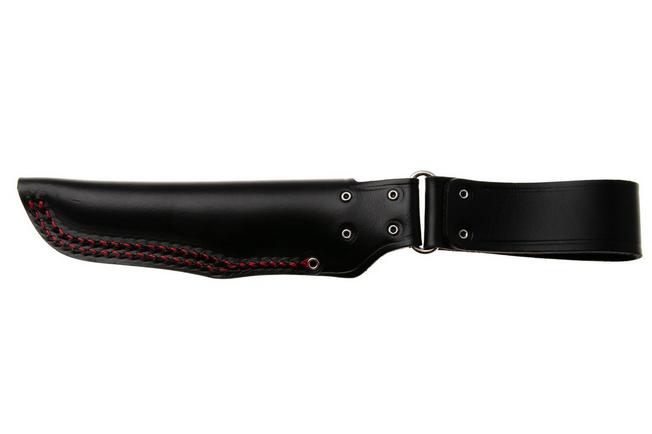 Afbeelding voor Fällkniven BTL Bird & Trout, Satin Elmax, Black Thermorun, leren schede, jachtmes