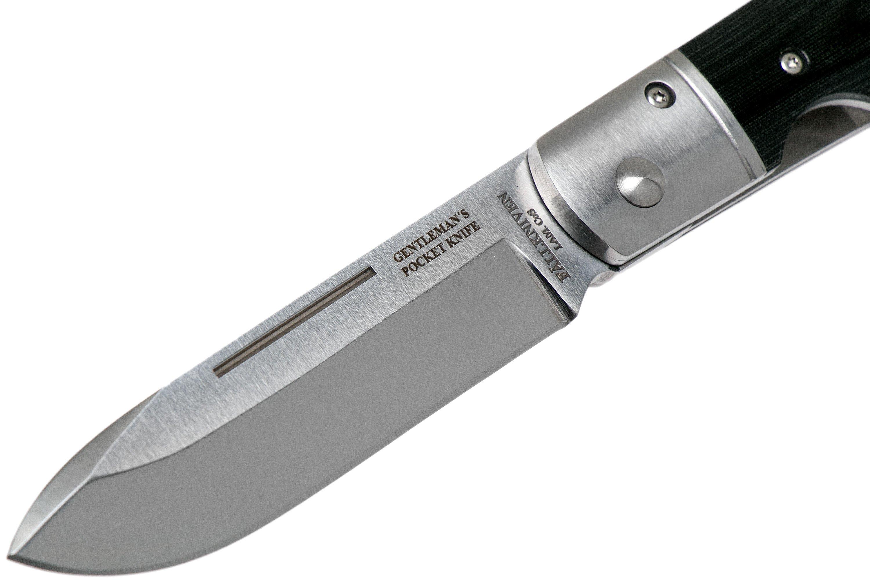 Fallkniven GP Gentleman's Pocket knife, black micarta Advantageously
