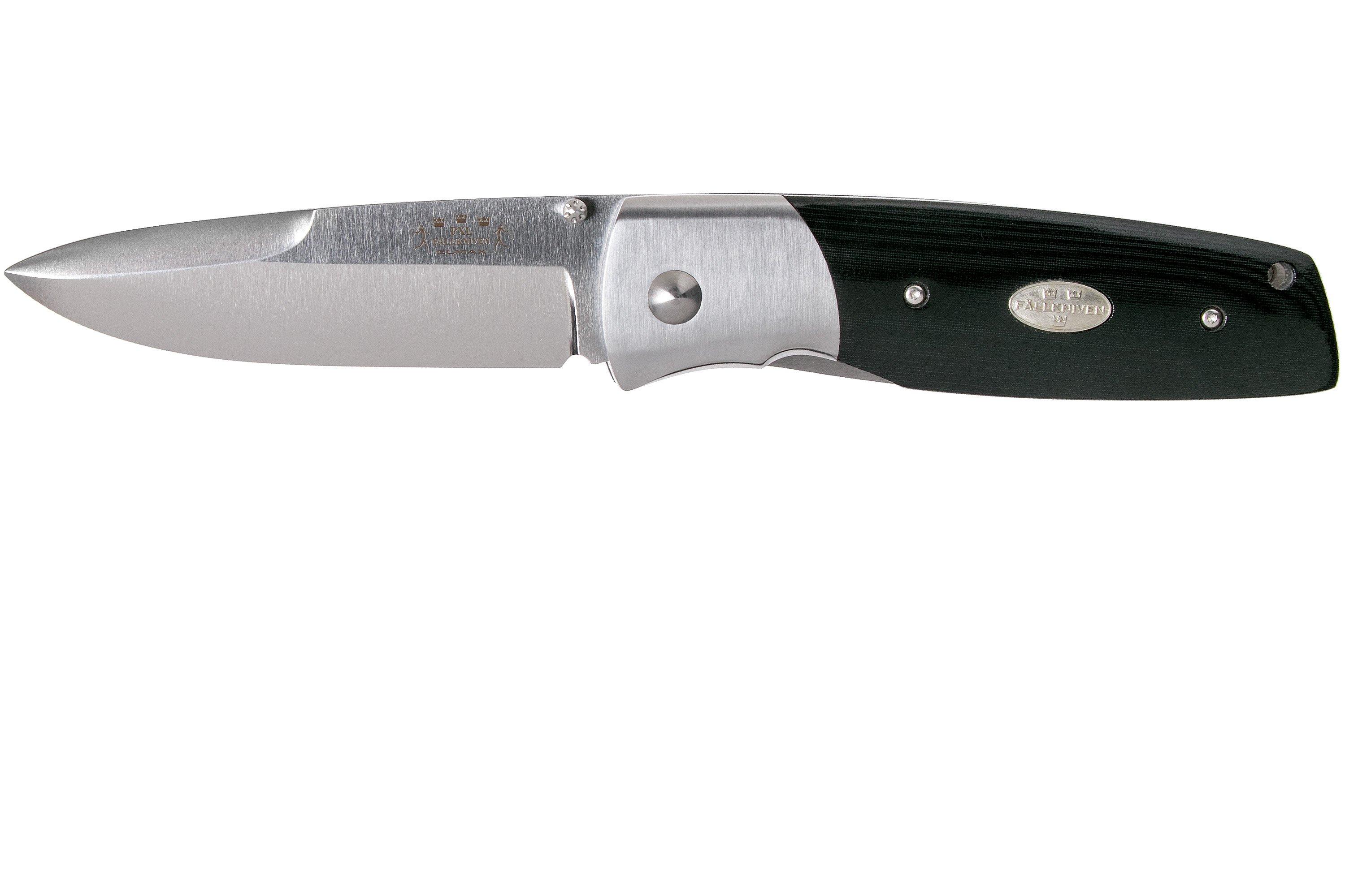 Fällkniven PXL Black Micarta PXLbm Elmax, Convex pocket knife