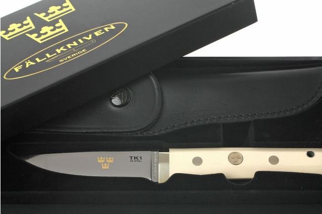 Image for Fallkniven TK1 Tre Kronor, Ivory Micarta, leather sheath