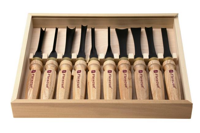 Afbeelding voor Flexcut Deluxe Mallet Tool Set 10-Piece MC100, beeldhouwgutsenset, 10-delig