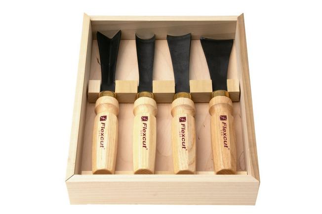 Afbeelding voor Flexcut Mallet Sculptor Set 4-Piece MC175, beeldhouwgutsenset, 4-delig