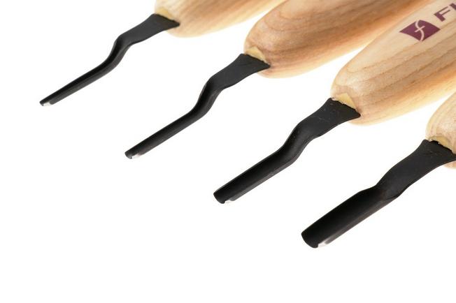 Afbeelding voor Flexcut Shallow U-Gouge Micro Tool Set MT400, microgutsenset, 4-delig