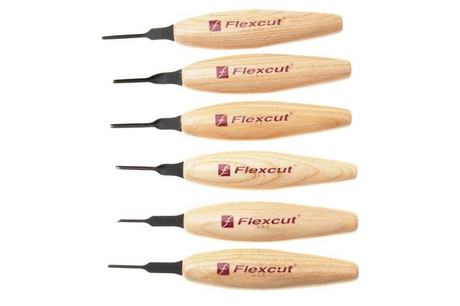 Afbeelding voor Flexcut Mixed Profile Micro Tool Set 1.5 mm MT910, microgutsenset, 6-delig