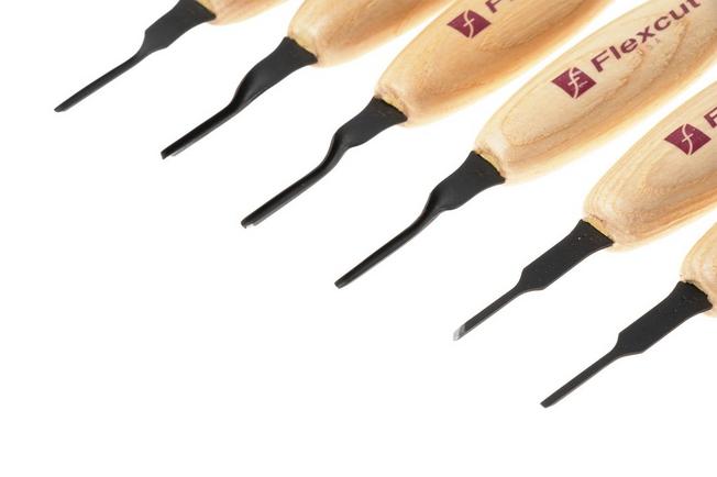 Afbeelding voor Flexcut Mixed Profile Micro Tool Set 1.5 mm MT910, microgutsenset, 6-delig
