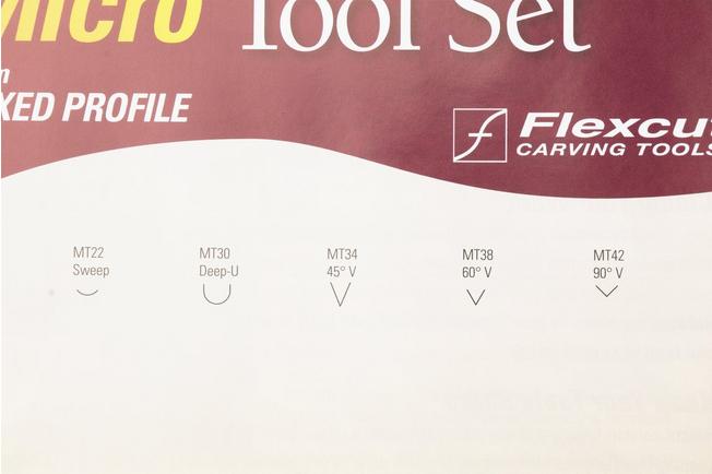 Afbeelding voor Flexcut Mixed Profile Micro Tool Set 4 mm MT940, microgutsenset, 5-delig