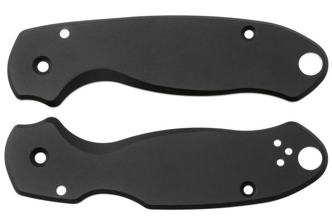 Afbeelding voor Flytanium Spyderco Para 3 Classic Scales FLY0569B Black Titanium, handgreepschalen