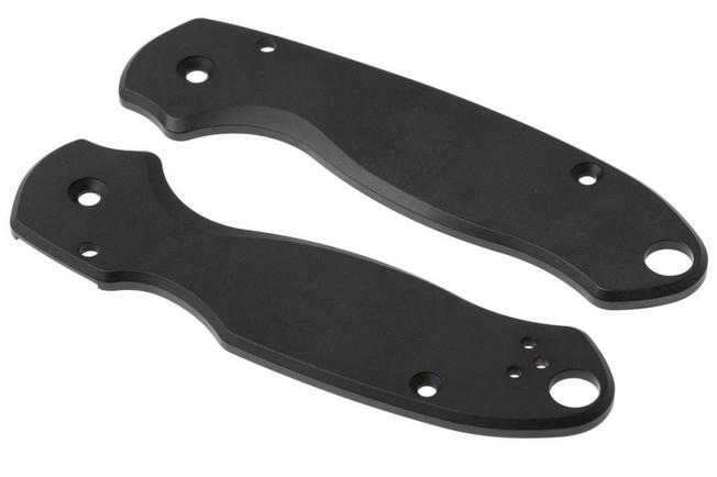 Afbeelding voor Flytanium Spyderco Para 3 Classic Scales FLY0569B Black Titanium, handgreepschalen