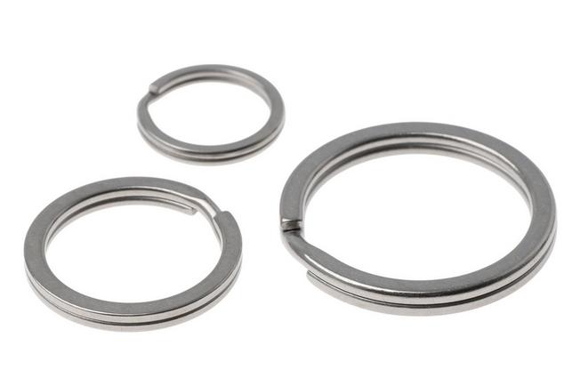 Afbeelding voor Flytanium Split Key Rings FLY-0640, Titanium Stonewashed, sleutelringen, driedelige set