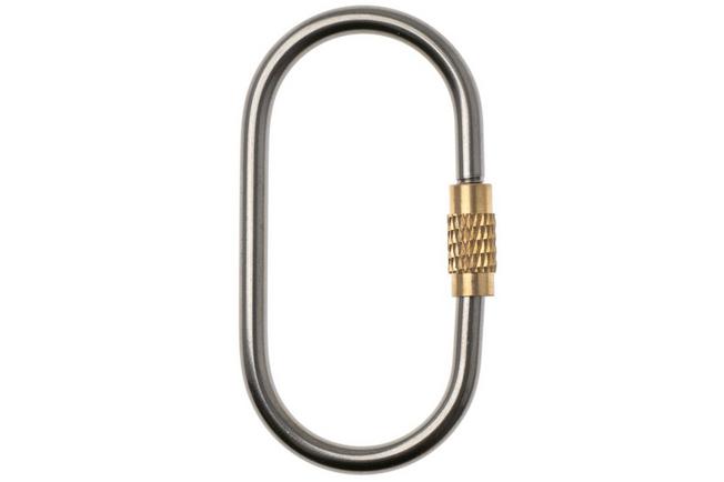 Afbeelding voor Flytanium Oval Keyring FLY-0641, Stonewashed Titanium, sleutelhanger