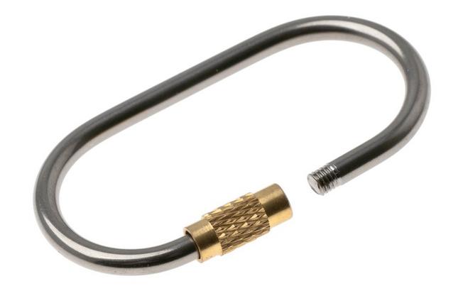 Afbeelding voor Flytanium Oval Keyring FLY-0641, Stonewashed Titanium, sleutelhanger