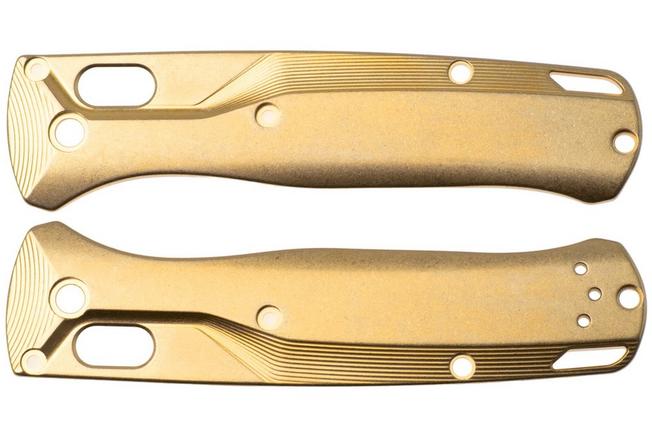 Afbeelding voor Flytanium Benchmade Bugout Crossfade Scales FLY-0796, Stonewashed Brass, handgreepschalen