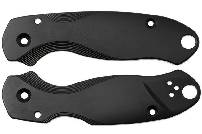 Afbeelding voor Flytanium Spyderco Para 3 Lotus Scales FLY1013BK Black Titanium, handgreepschalen