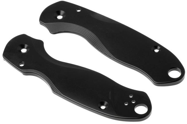 Afbeelding voor Flytanium Spyderco Para 3 Lotus Scales FLY1013BK Black Titanium, handgreepschalen