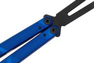 Flytanium Zenith Balisong Trainer 1261SBK Black Static Blue Aluminum 
