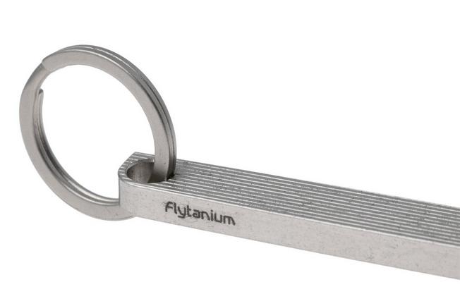 Afbeelding voor Flytanium Flybar Keychain Prybar FLY-1290S, Stonewashed Titanium, pry-bar tool