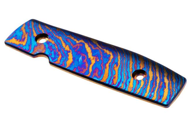 Afbeelding voor Flytanium Benchmade Bugout Modulator Inlay FLY-1338, Flamed Timascus inlay