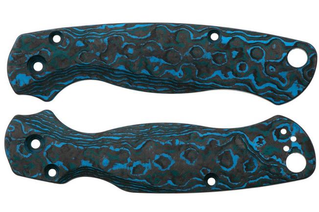 Afbeelding voor Flytanium Spyderco Paramilitary 2 Lotus Scales FLY1360AS Arctic Storm Carbon Fiber, handgreepschalen